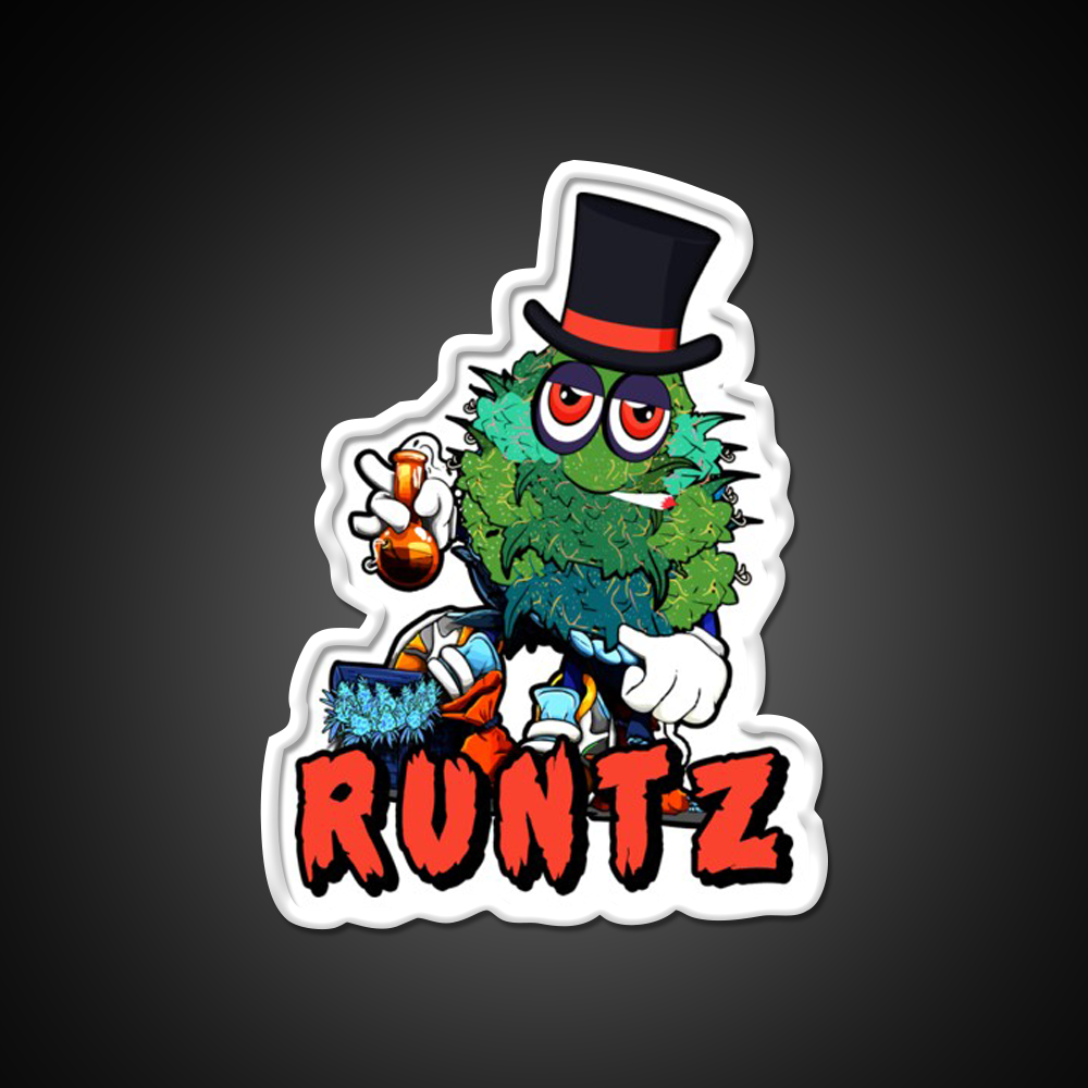 Runtz Strain Hemp Inspired Green Leaf Led Neon Sign Rgb Color - LED neon sign view 11