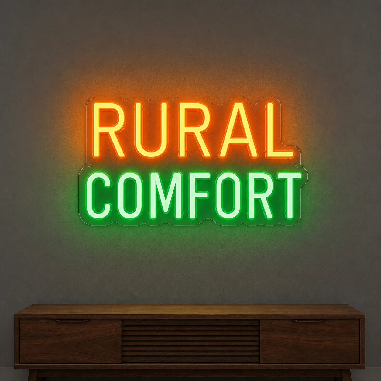 Rural Comfort LED Neon Sign Garage Man Cave Neon Sign size image