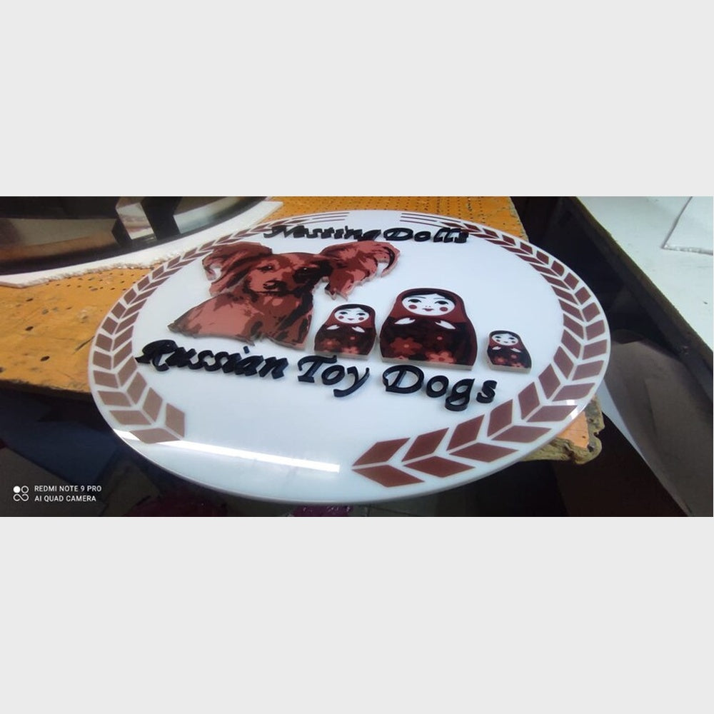 Russian Toy Dogs 3D Backlit Channel Letters Led Light Sign