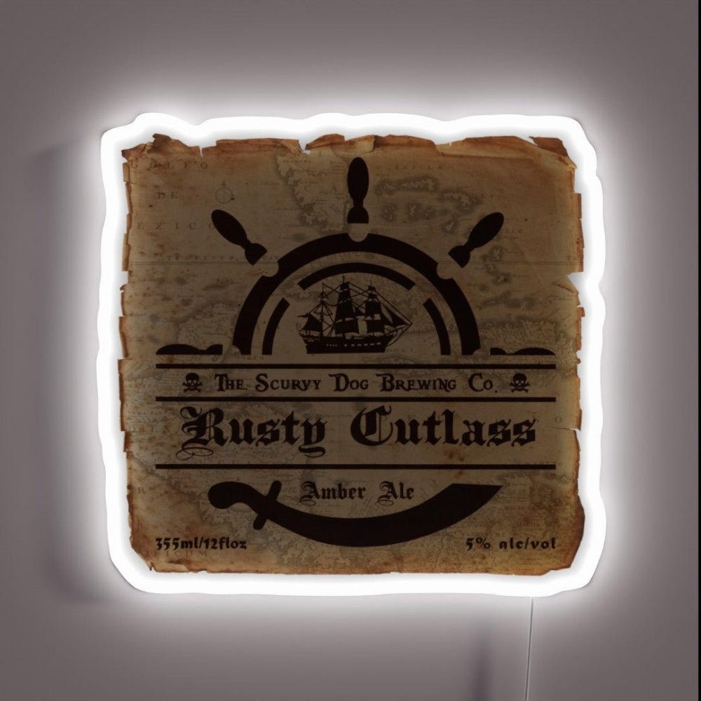 Rusty Cutlass Beer Label Rgb Led Neon Sign - Shineneon