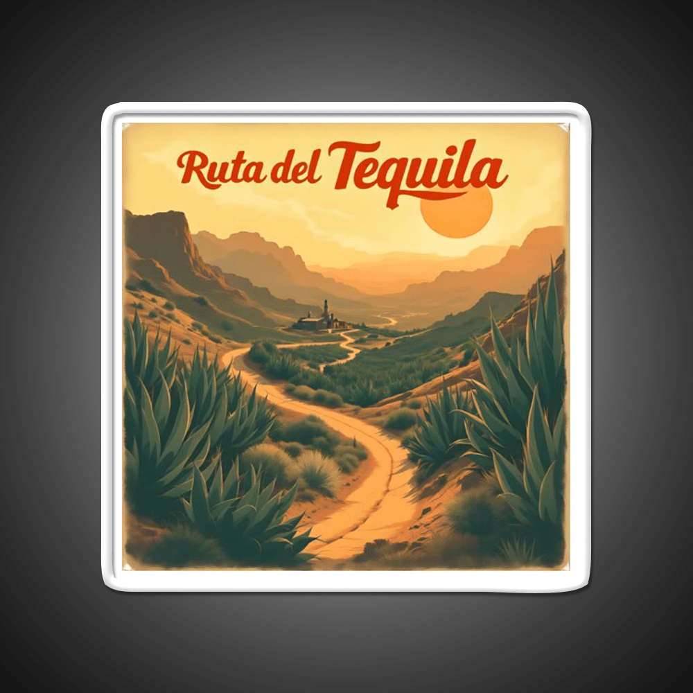 Ruta Del Tequila Retro Art Party Drink Tequila Led Neon Sign Rgb Color - Shineneon