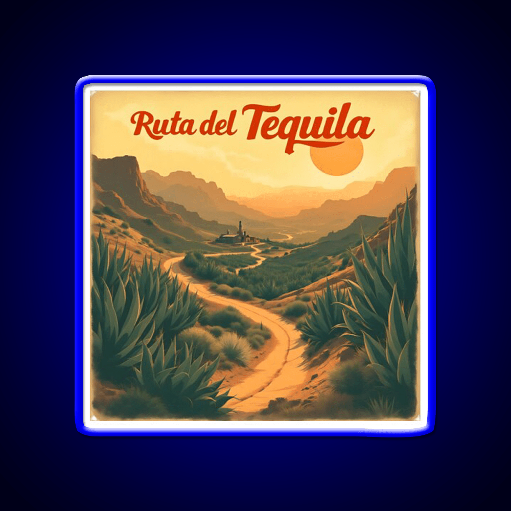 Ruta Del Tequila Retro Art Party Drink Tequila Led Neon Sign Rgb Color - Shineneon