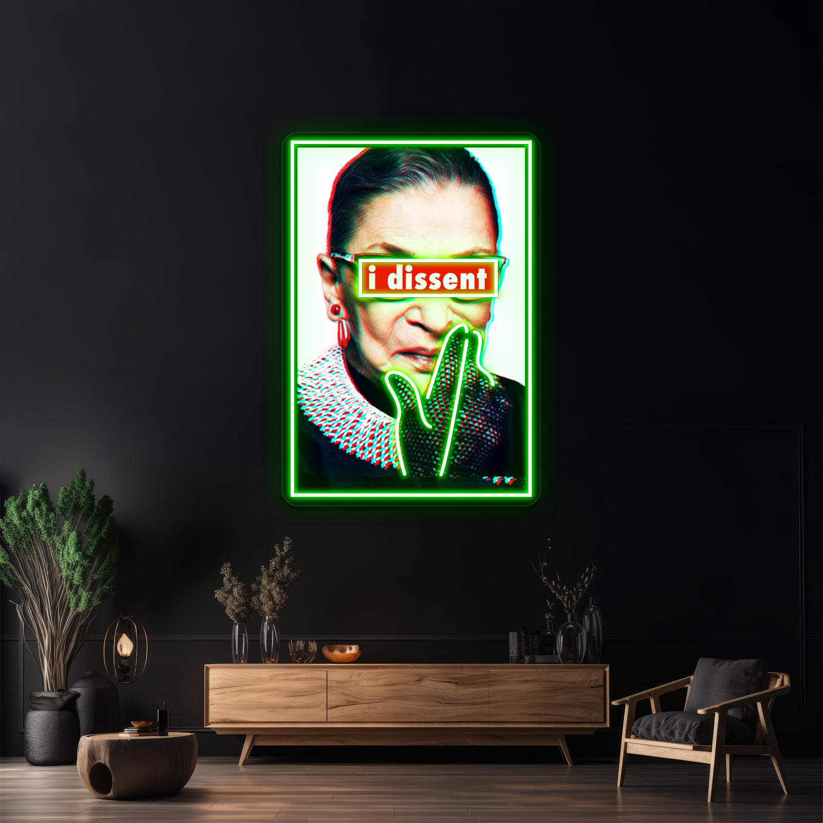 Ruth Bader Ginsburg I Dissent 3d Artwork Led Neon Signs | Shineneon