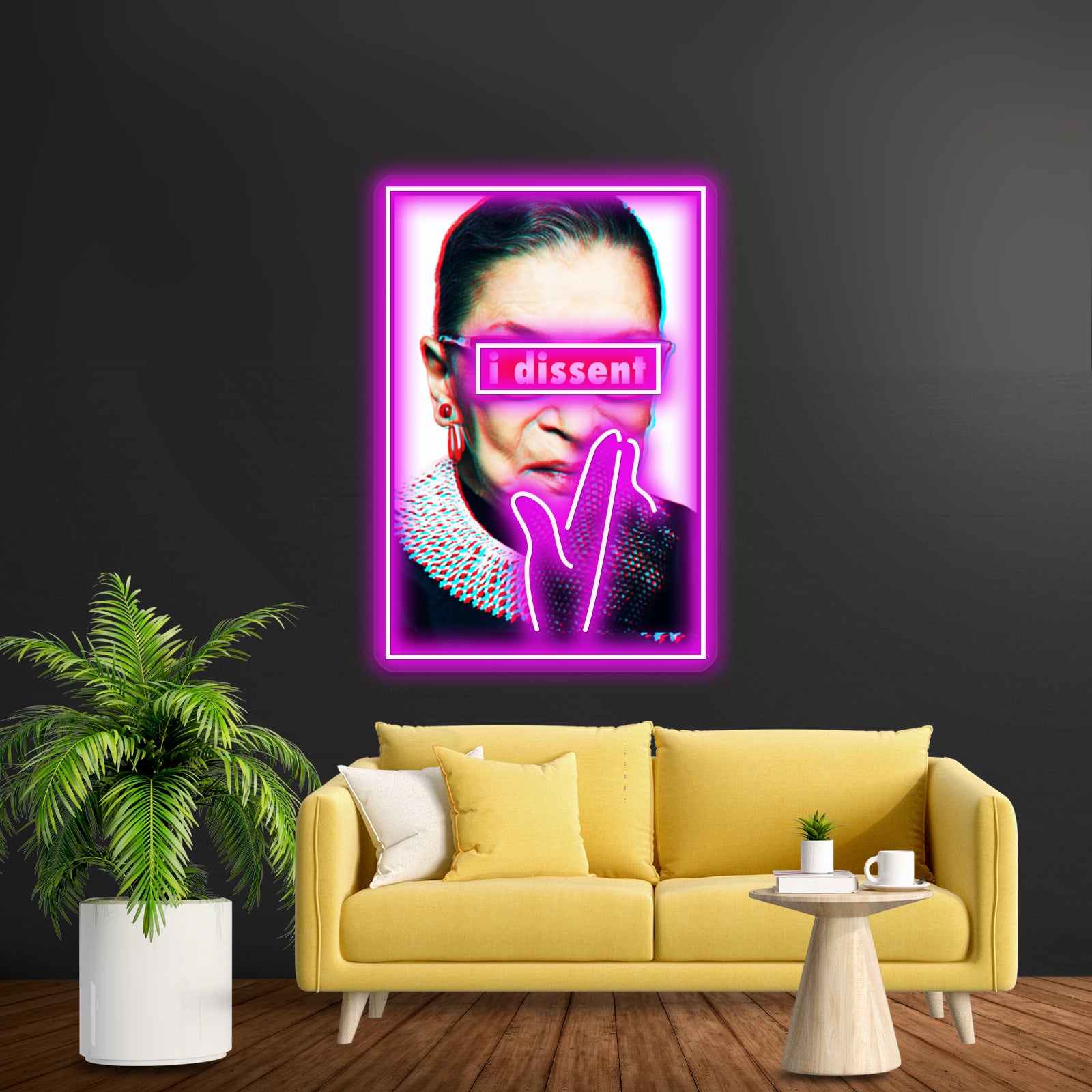 Ruth Bader Ginsburg I Dissent 3d Artwork Led Neon Signs | Shineneon
