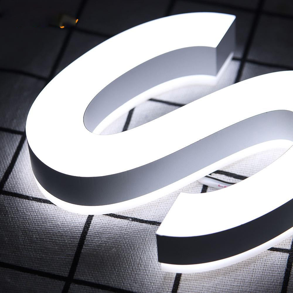 S 3D Front And Back Lit Letters Metal Led Sign