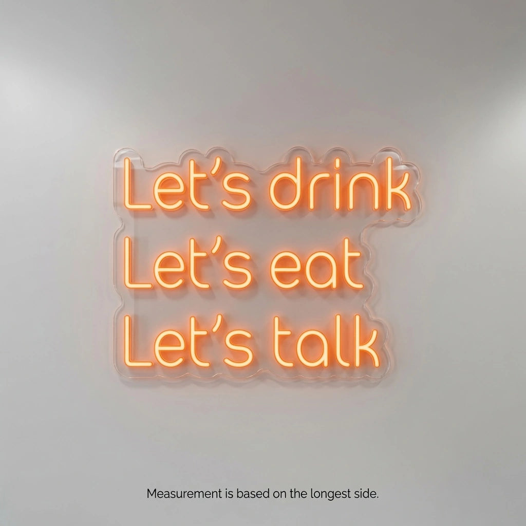 S Drink Let Wall Decor LED Neon Sign - 04 Size Image