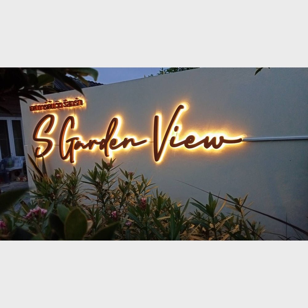 S Garden View 3D Backlit Channel Letters Led Light Sign - Shineneon