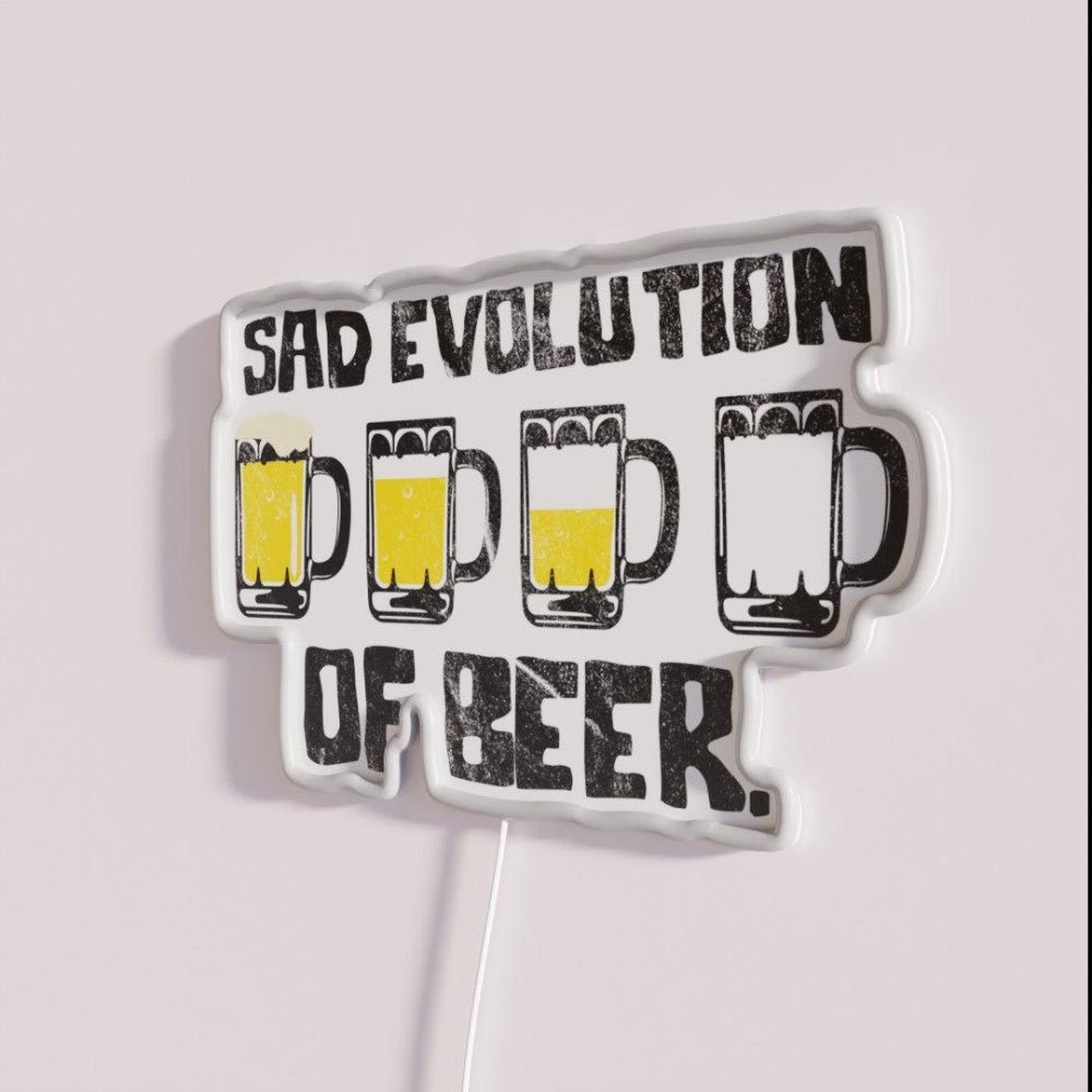 Sad Evolution Of Beer Rgb Led Neon Sign - Shineneon