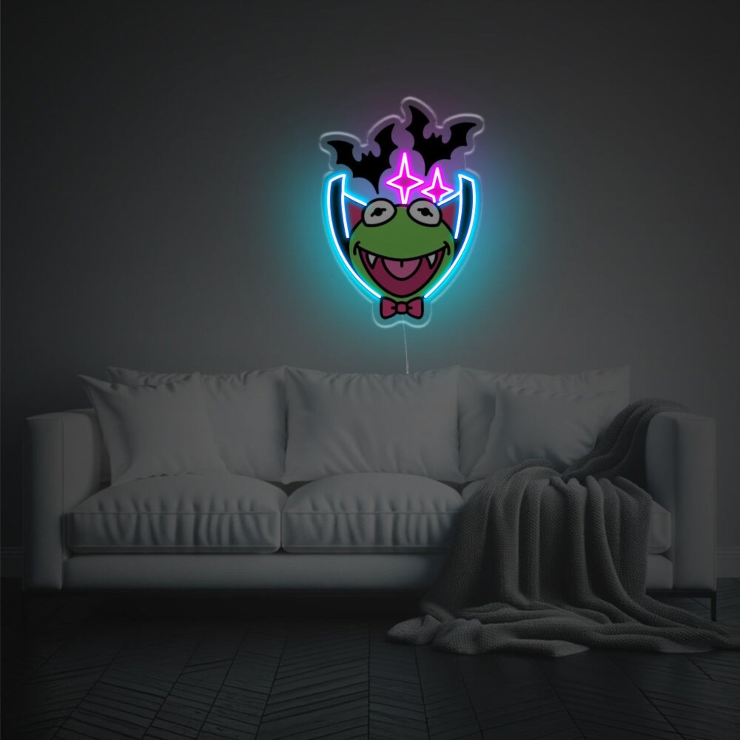 Sad Frog Vampire Version Led Neon Acrylic Artwork | Shineneon