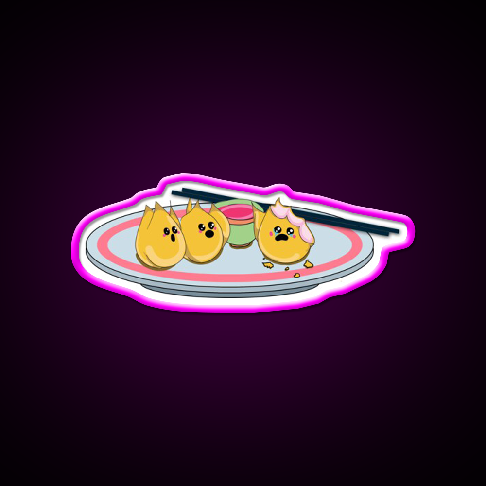 Sad Rangoons Led Neon Sign Chinese Food Rgb Color