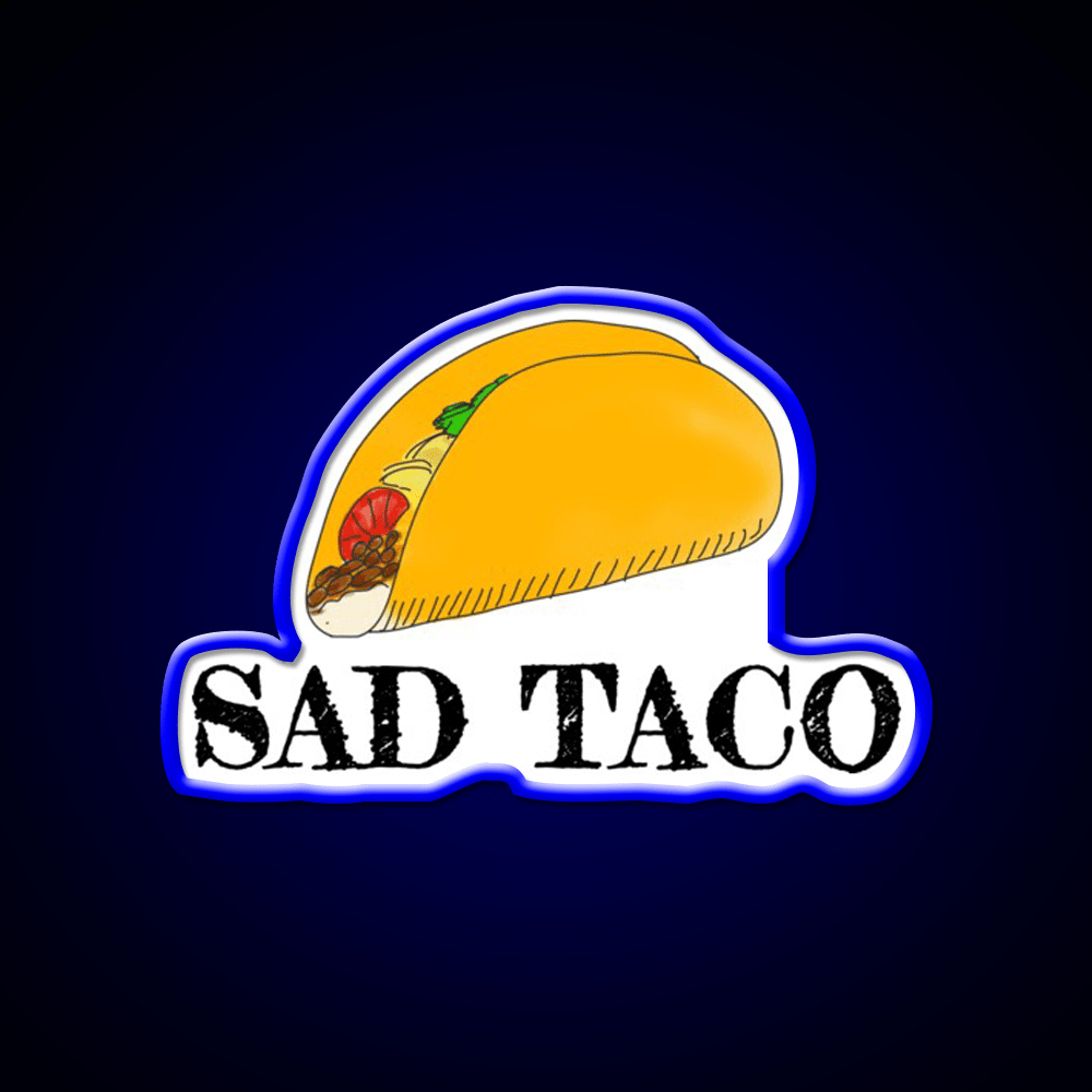 Sad Taco Led Neon Sign Mexican Food Sign Rgb Color - Shineneon