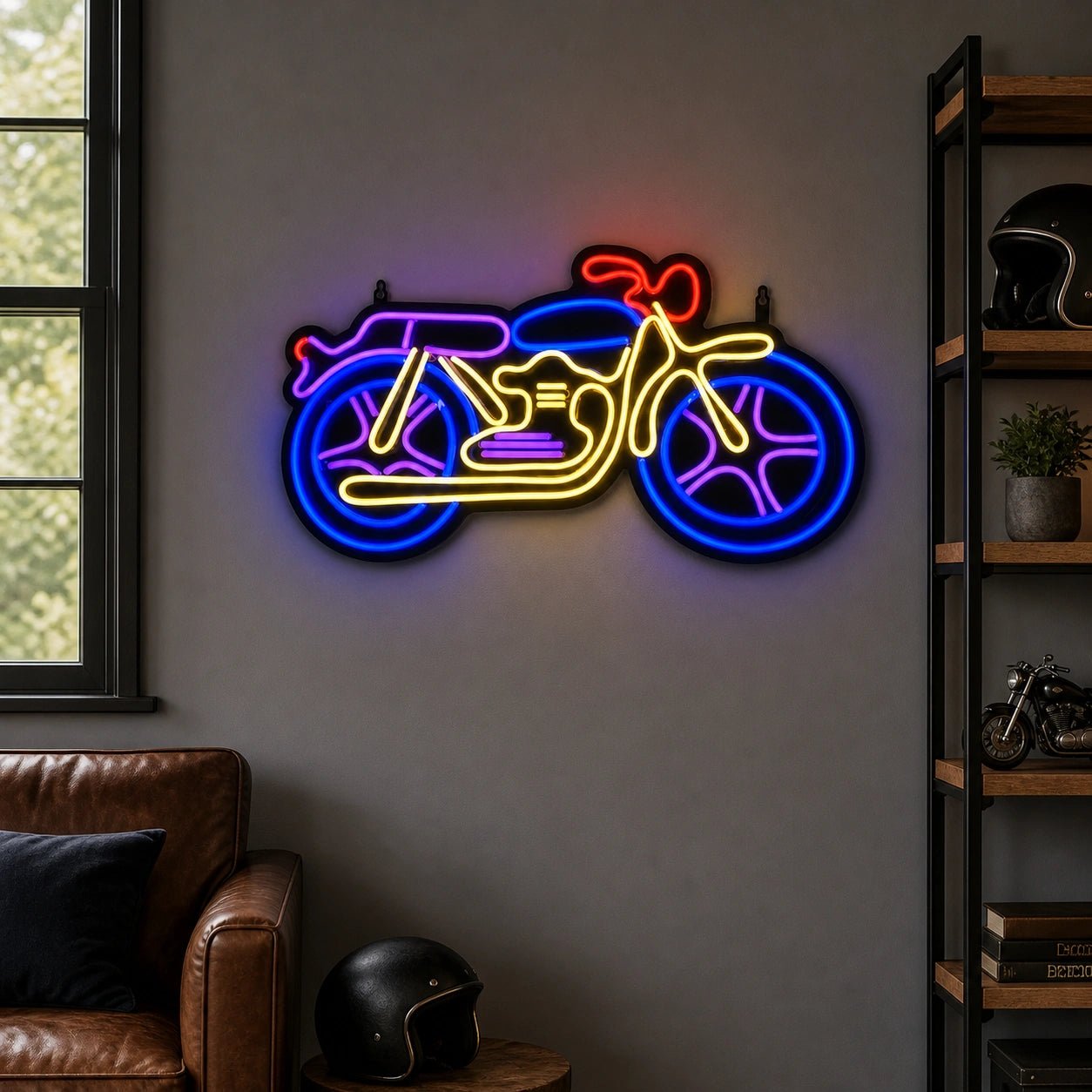 Saddlebag Cruiser Motorcycle Vintage LED Neon Sign - Shineneon