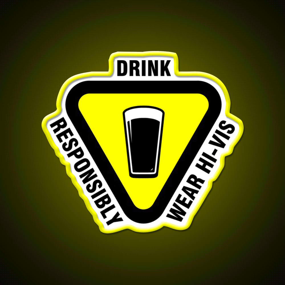Safety First Beer Bar Decor Led Neon Sign Rgb Color - Custom LED neon sign front view