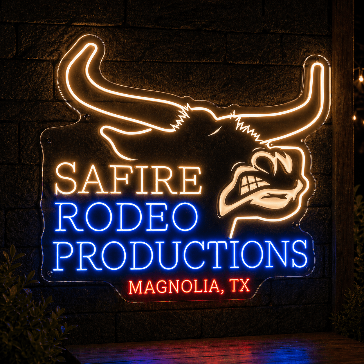 Safire Rodeo Productions Custom Led Neon Sign with 30 - inch - Shineneon