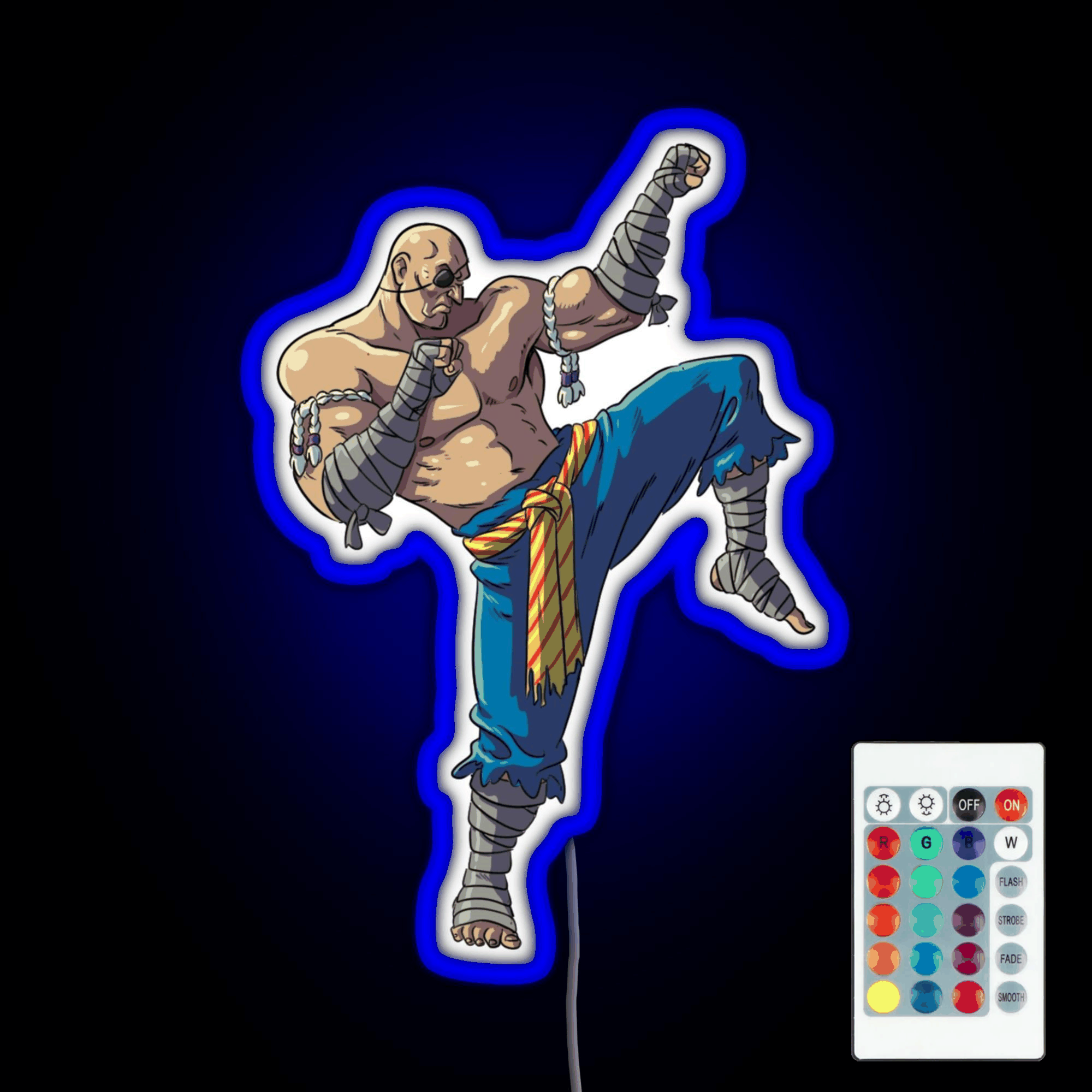 Sagat Rgb Led Neon Sign Pop Wall Art