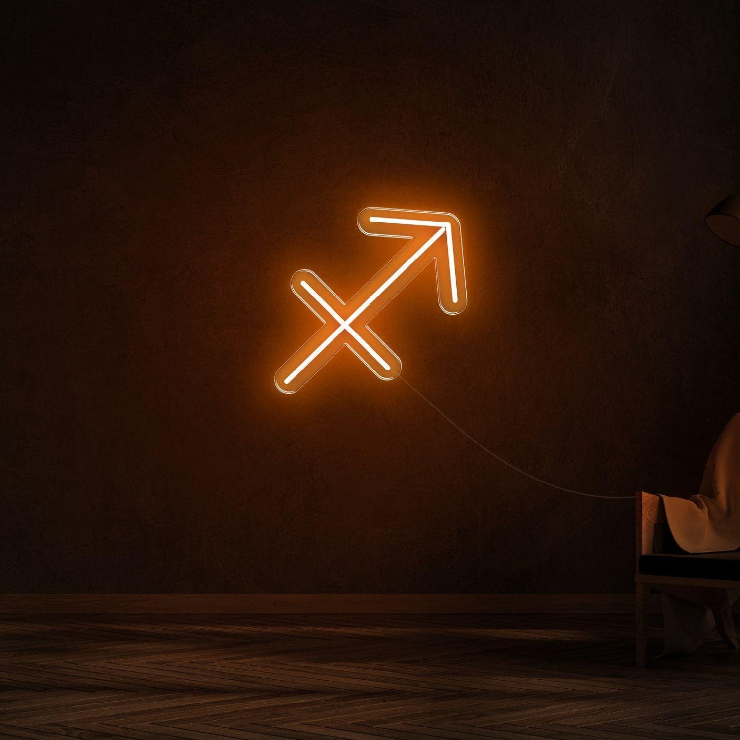 Sagittarius Zodiac Symbol Warm Yellow Led Neon Sign For Modern Home Decor | Shineneon