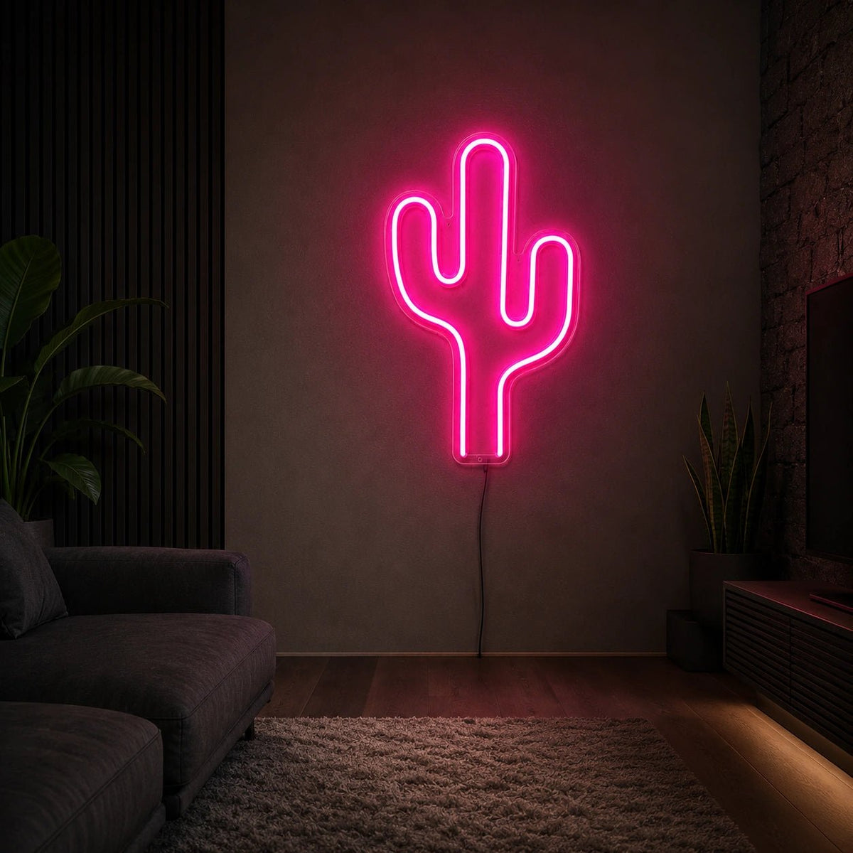 Saguaro Cactus Silhouette LED Neon Sign - Shineneon