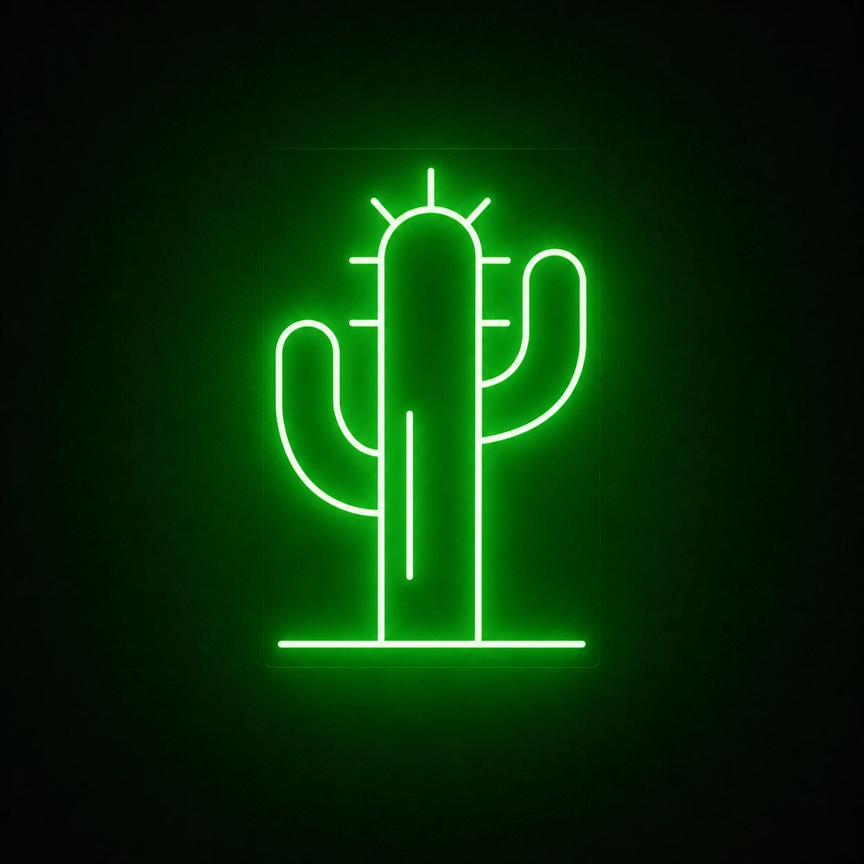 Saguaro Cactus With Spine Lines LED Neon Sign Garage Man Cave Neon Sign main product image