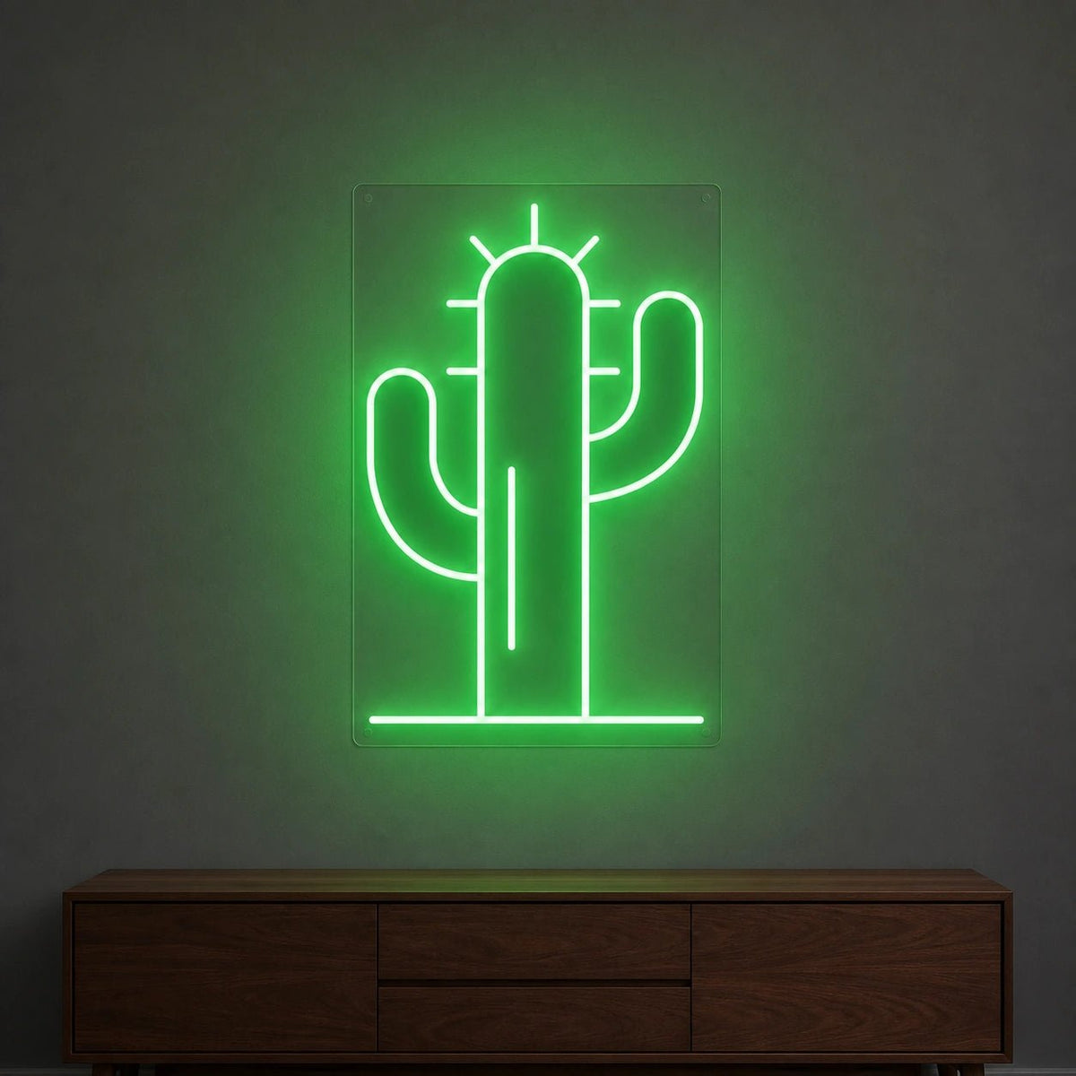 Saguaro Cactus With Spine Lines LED Neon Sign Garage Man Cave Neon Sign - Shineneon