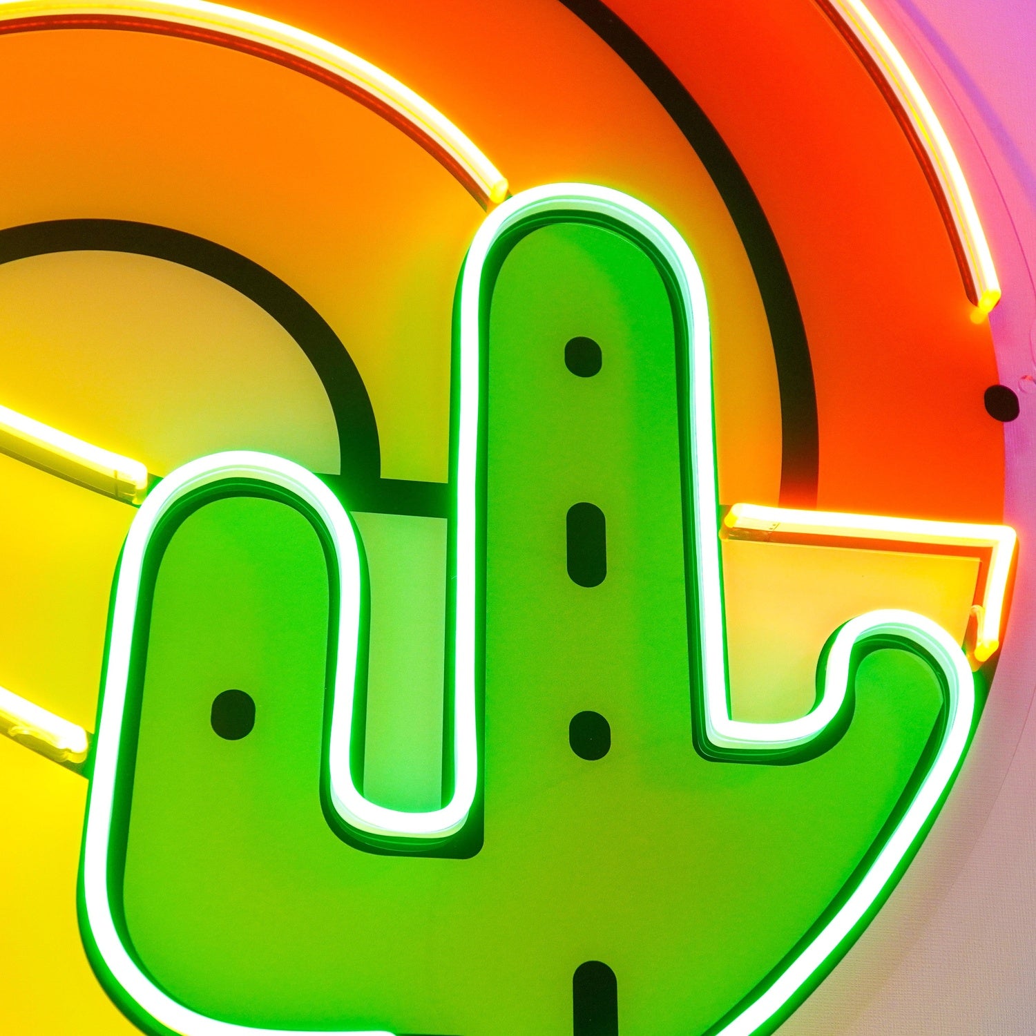 Sahara Desert Sunset Cactus Uv Printed Led Neon Sign Wall Art | Shineneon