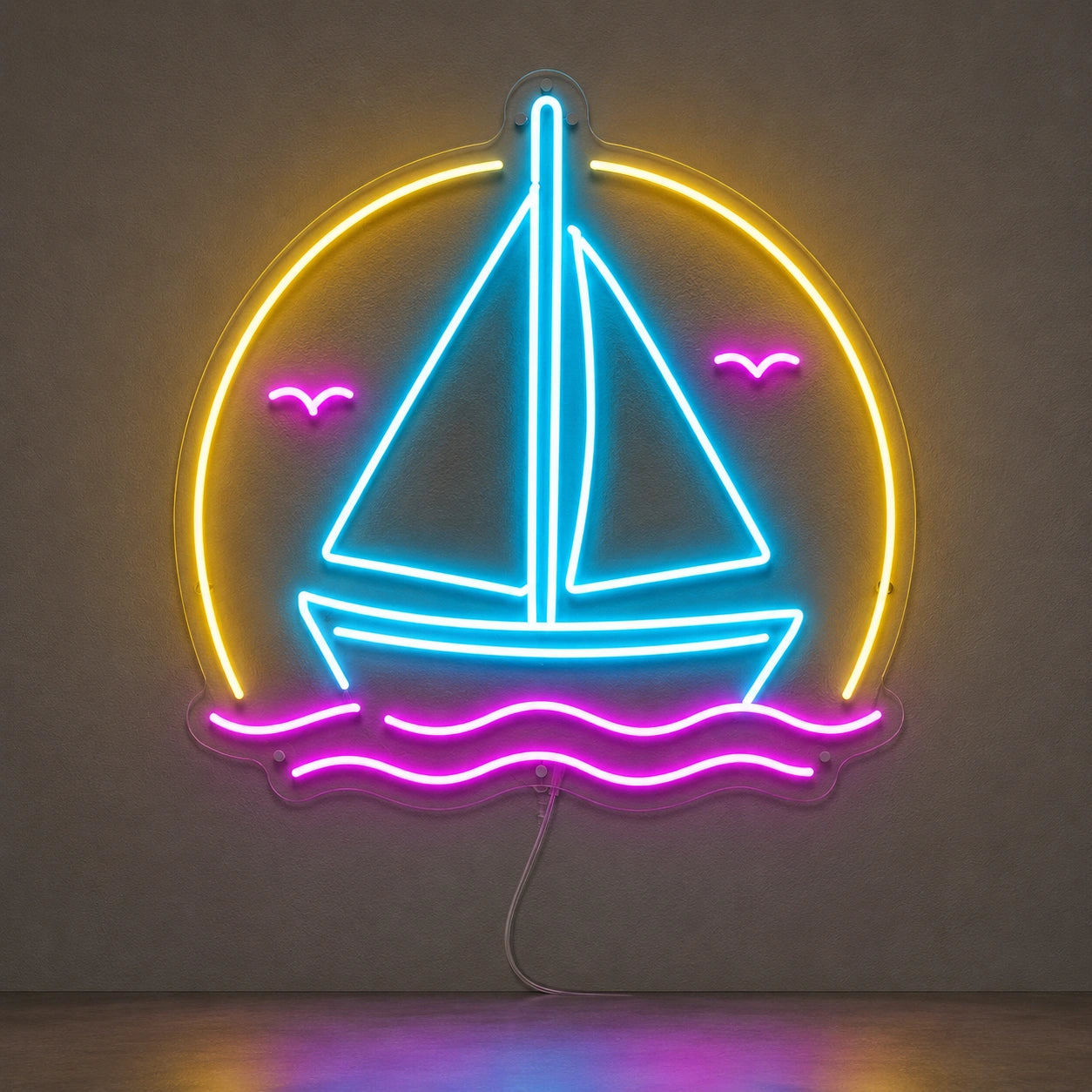 Sailboat Lake Neon Sign LED Neon Sign main product image