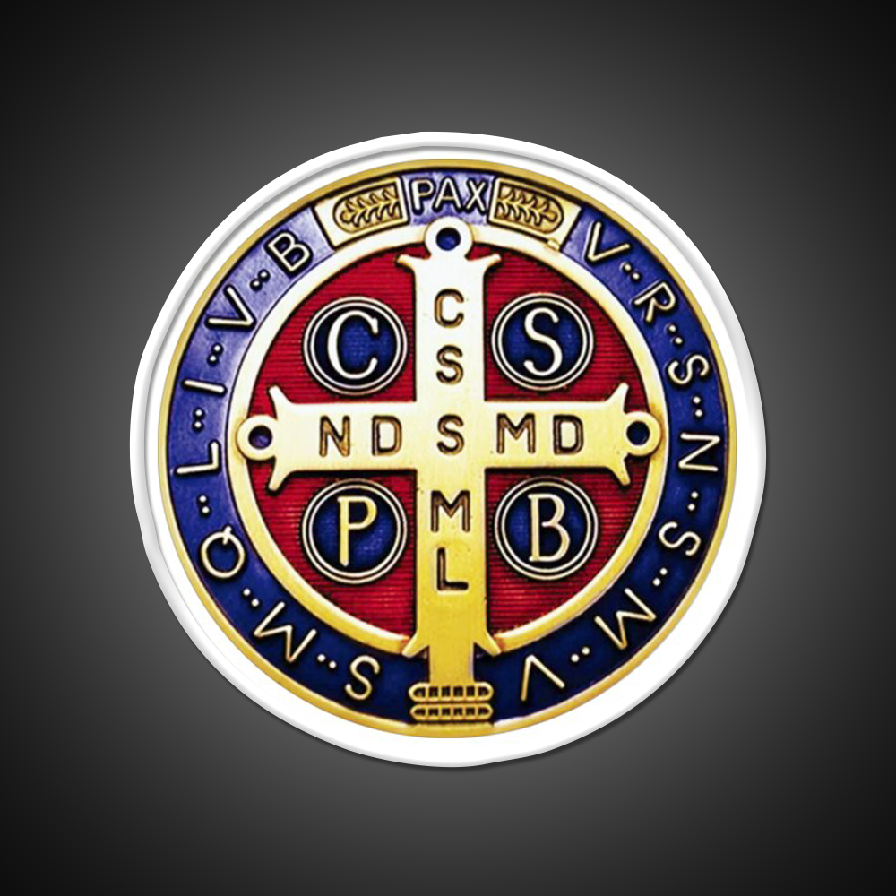 Saint Benedict Medal Crux Sancti Patris Cocktail Bar Decor Led Neon Sign Rgb Color - LED neon sign view 11