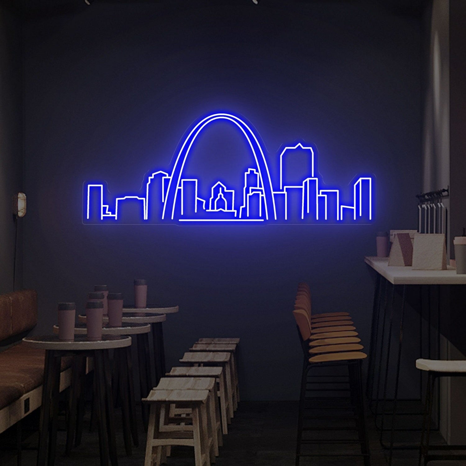 Saint Louis City Skyline Led Neon Sign Wall Decor Office Bar | Shineneon