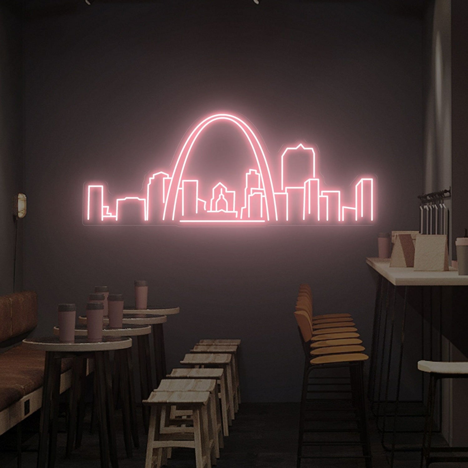 Saint Louis City Skyline Led Neon Sign Wall Decor Office Bar | Shineneon