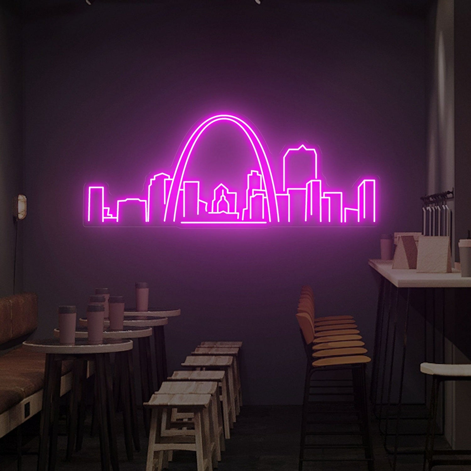 Saint Louis City Skyline Led Neon Sign Wall Decor Office Bar | Shineneon