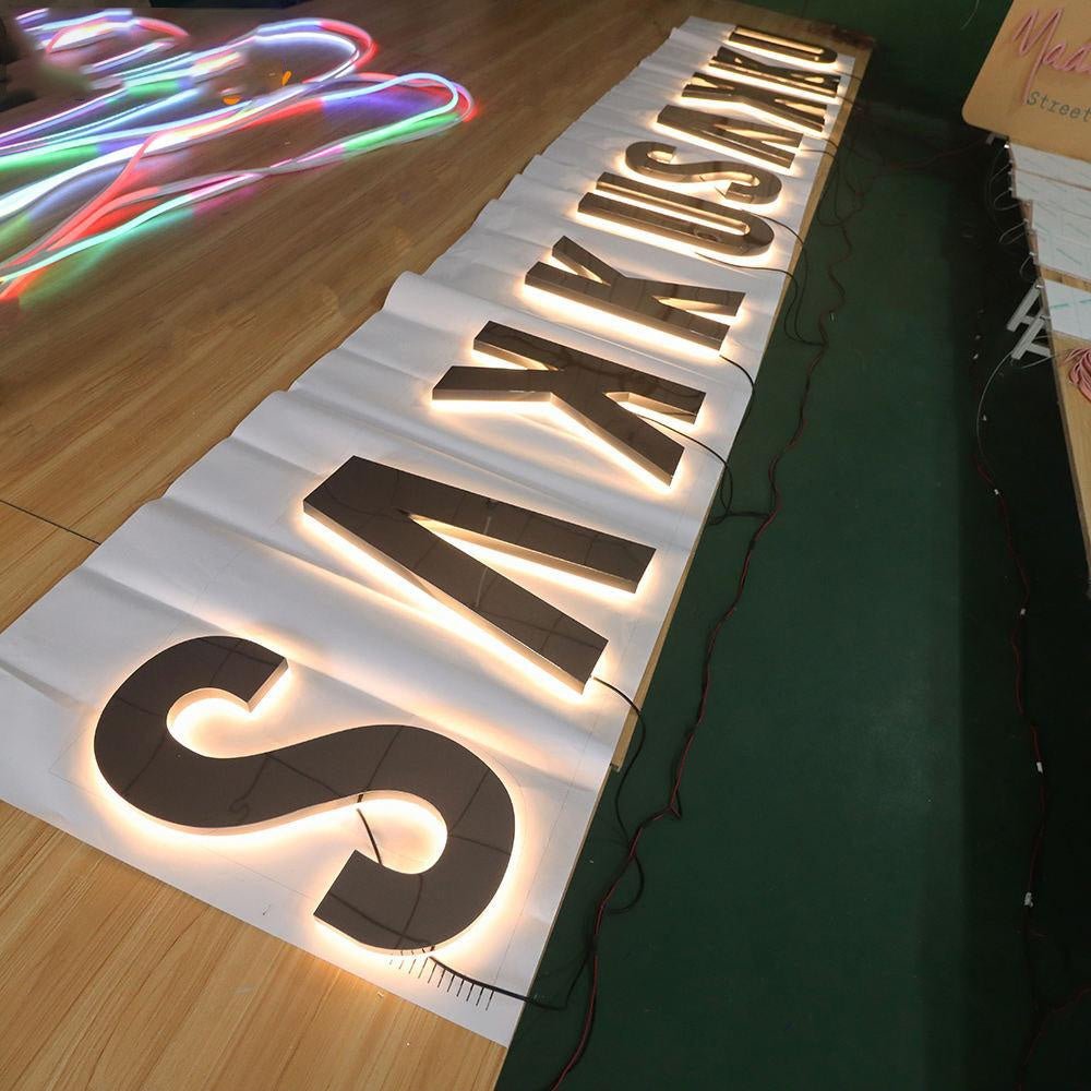 Sakku Sakku 3D Backlit Letters Business Metal Led Sign - Shineneon