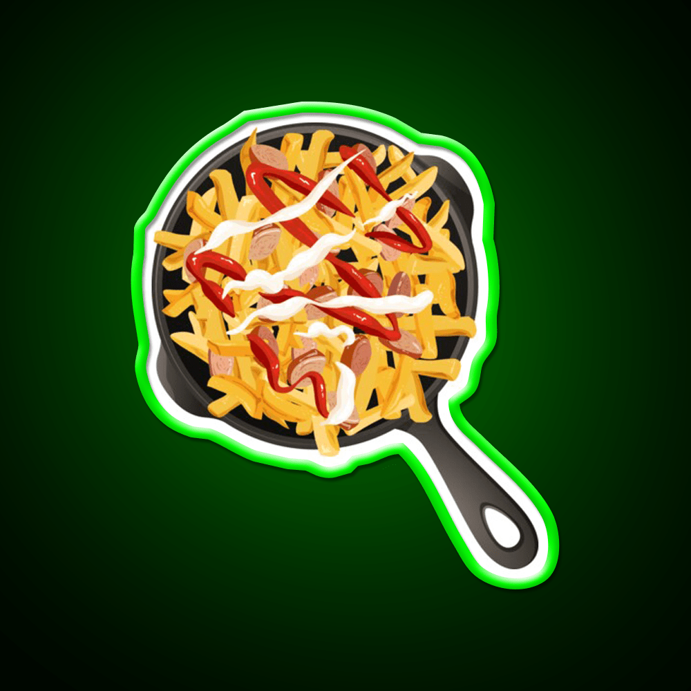 Salchipapa In A Pan Snack Food Led Neon Sign Rgb Color - Shineneon