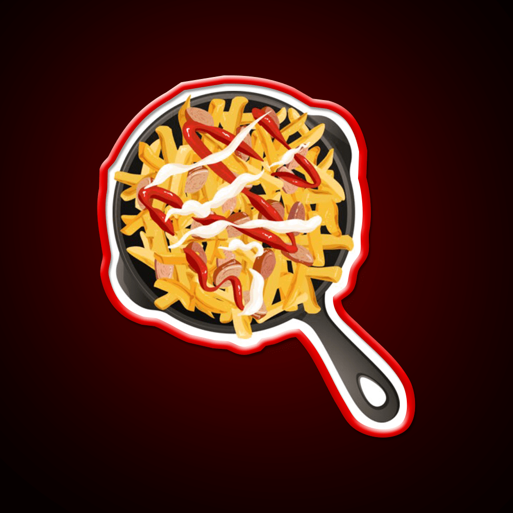 Salchipapa In A Pan Snack Food Led Neon Sign Rgb Color - Shineneon