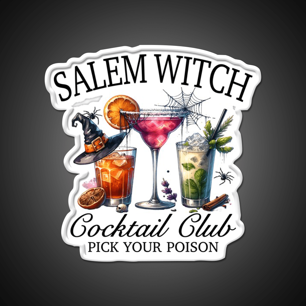 Salem Witch Cocktail Club Cocktail Bar Decor Led Neon Sign Rgb Color - Shineneon