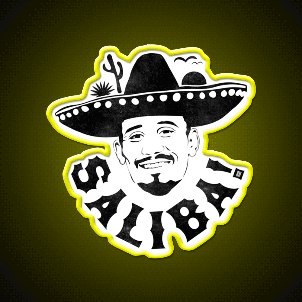 Saliba Tequila Party Drink Tequila Led Neon Sign Rgb Color - Custom LED neon sign front view