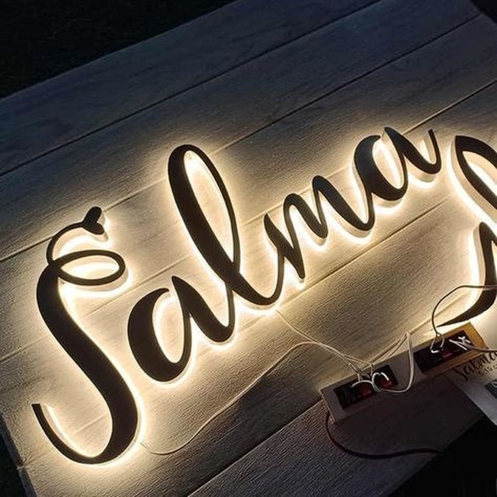 Salma 3D Backlit Channel Letters Led Light Sign - Shineneon