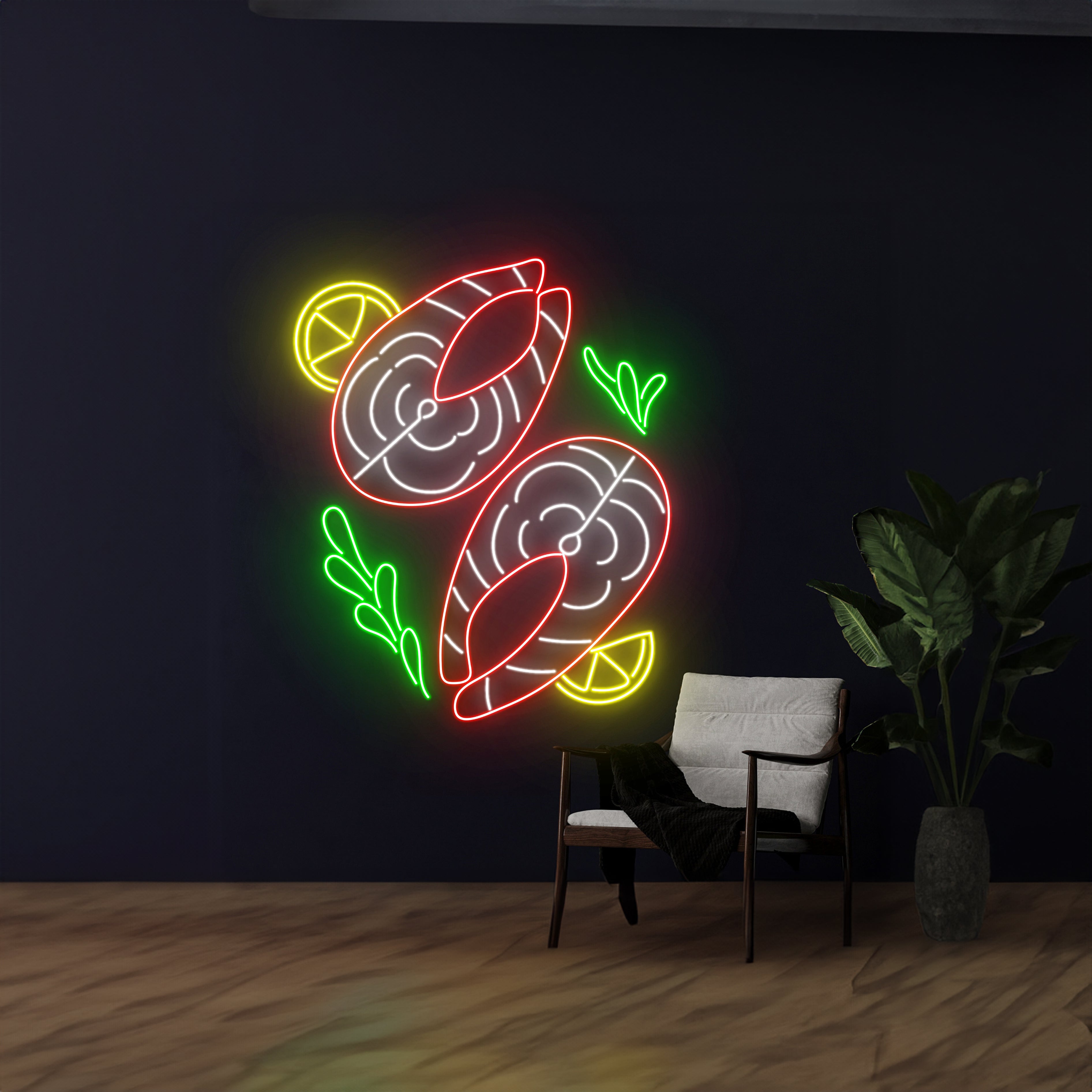 Salmon Sashimi Sushi Neon Sign | Shineneon