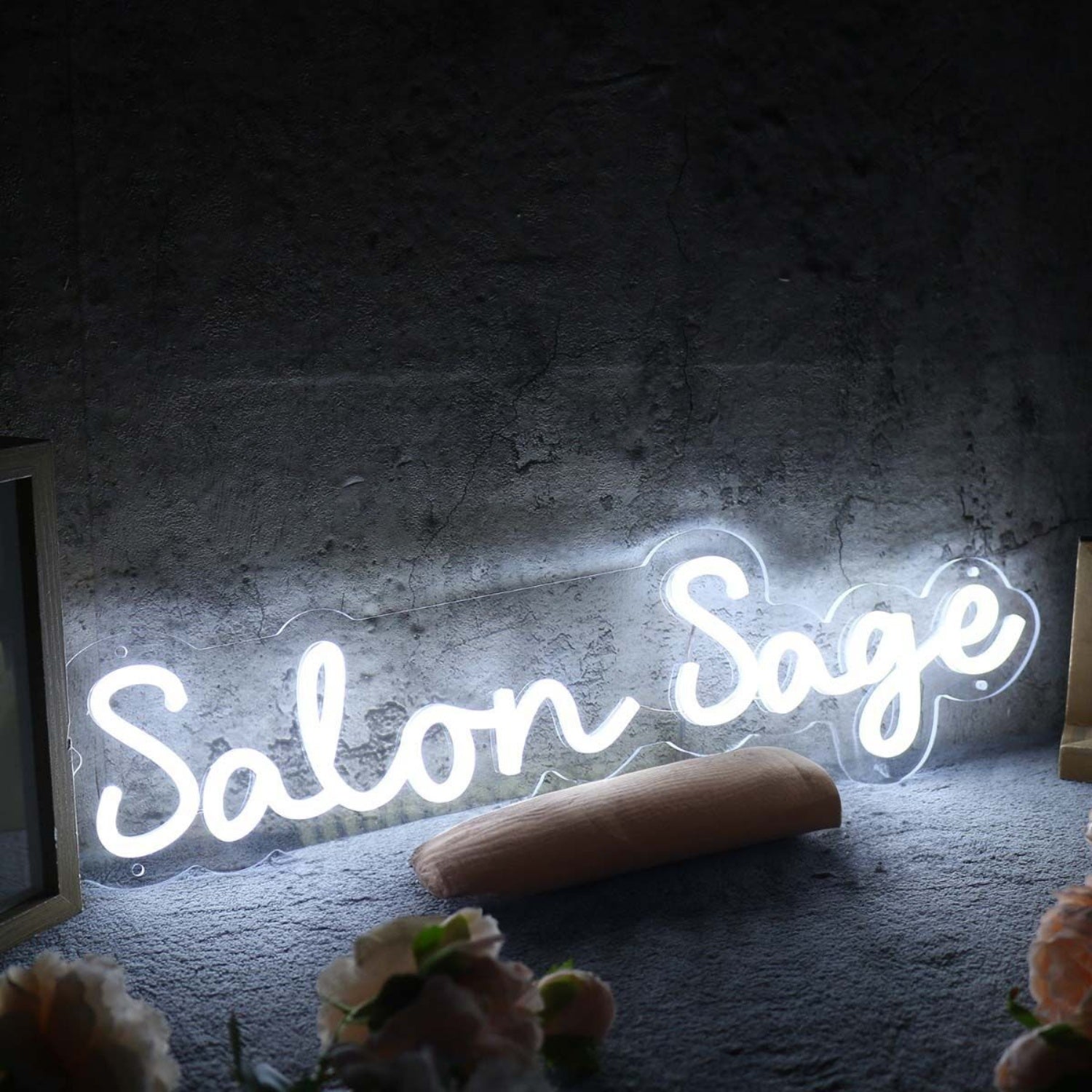 Salon Sage White Led Neon Sign | Shineneon