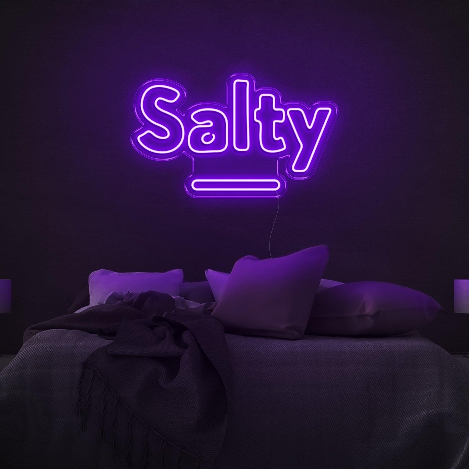 Salty Purple Led Neon Sign For Bedroom Wall Decor | Shineneon