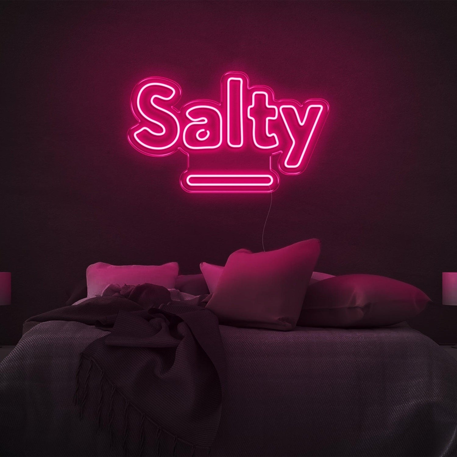 Salty Purple Led Neon Sign For Bedroom Wall Decor | Shineneon