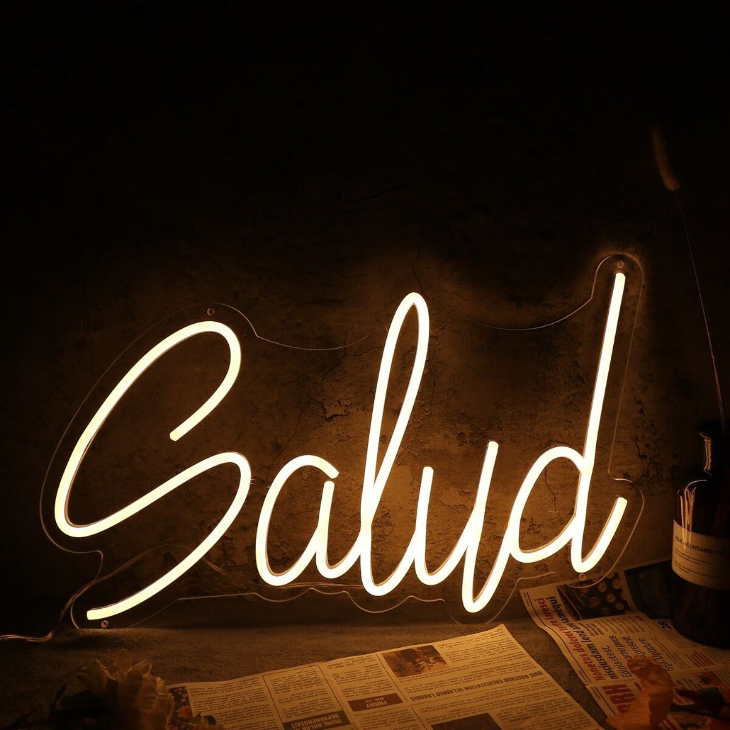Salud Yellow Led Neon Sign - Shineneon