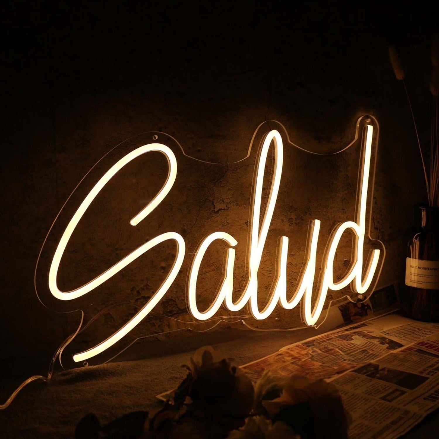 Salud Yellow Led Neon Sign - Shineneon