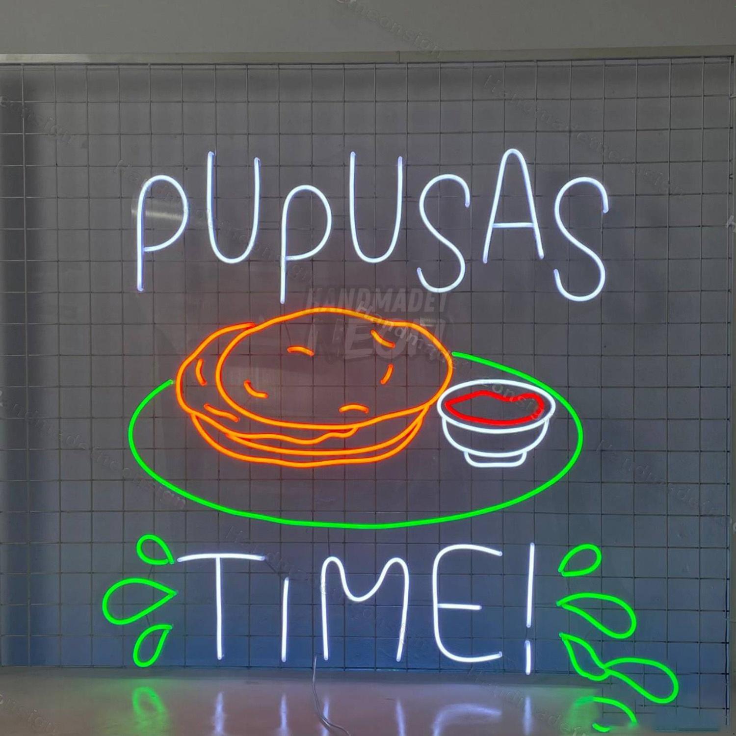 Salvadoran Pupusas Time Led Neon Sign | Shineneon