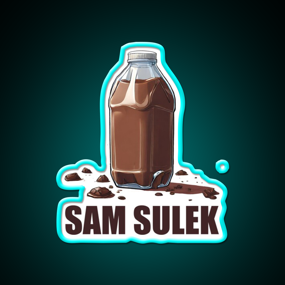 Sam Sulek Chocolate Milk Gym Design Gym Fitness Led Neon Sign Rgb Color