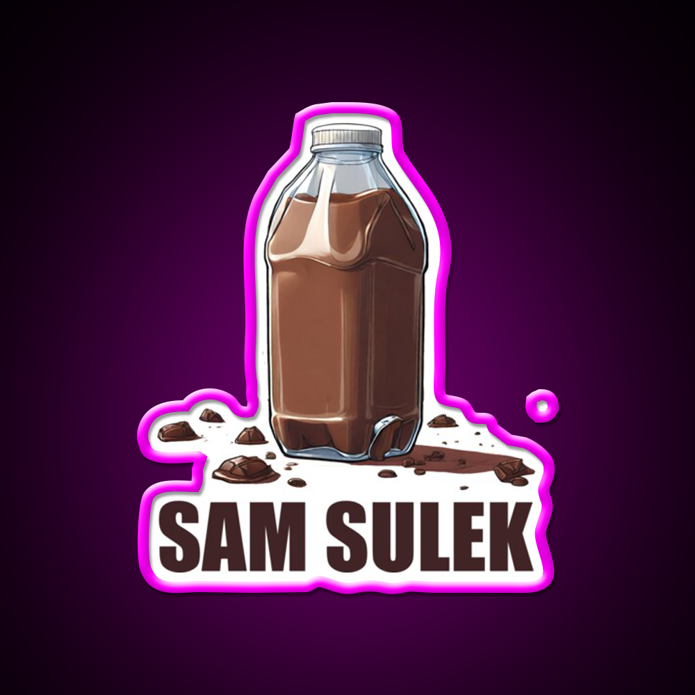 Sam Sulek Chocolate Milk Gym Design Gym Fitness Led Neon Sign Rgb Color