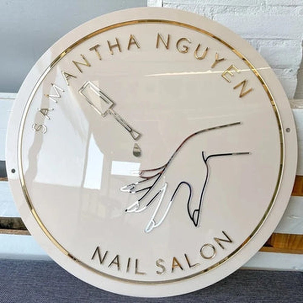 Samantha Nail Salon Acrylic Business Logo Sign - Shineneon