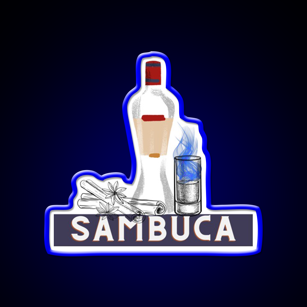 Sambuca Liqueur Collection Art Print Cocktail Bar Decor Led Neon Sign Rgb Color - LED neon sign view 5