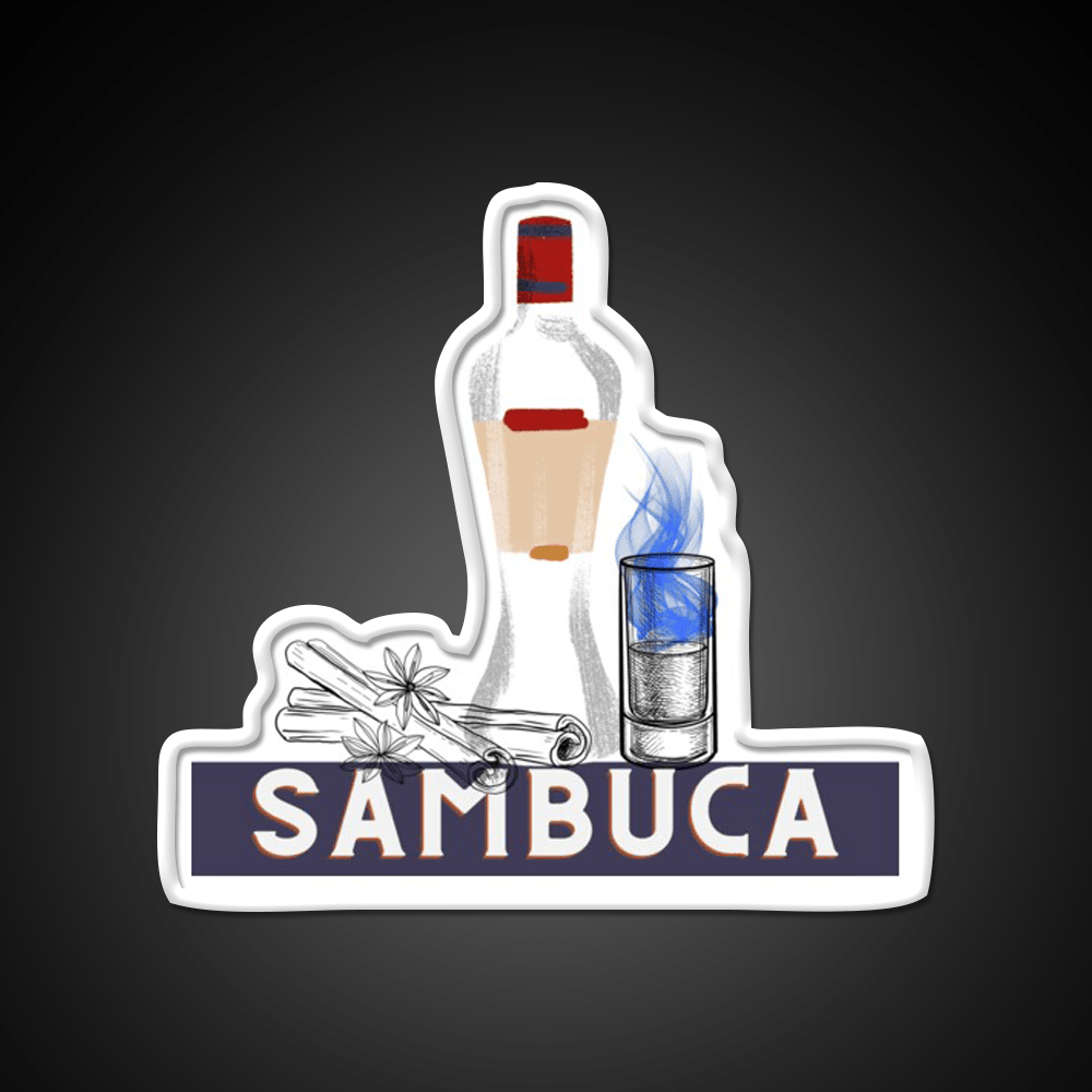 Sambuca Liqueur Collection Art Print Cocktail Bar Decor Led Neon Sign Rgb Color - Shineneon