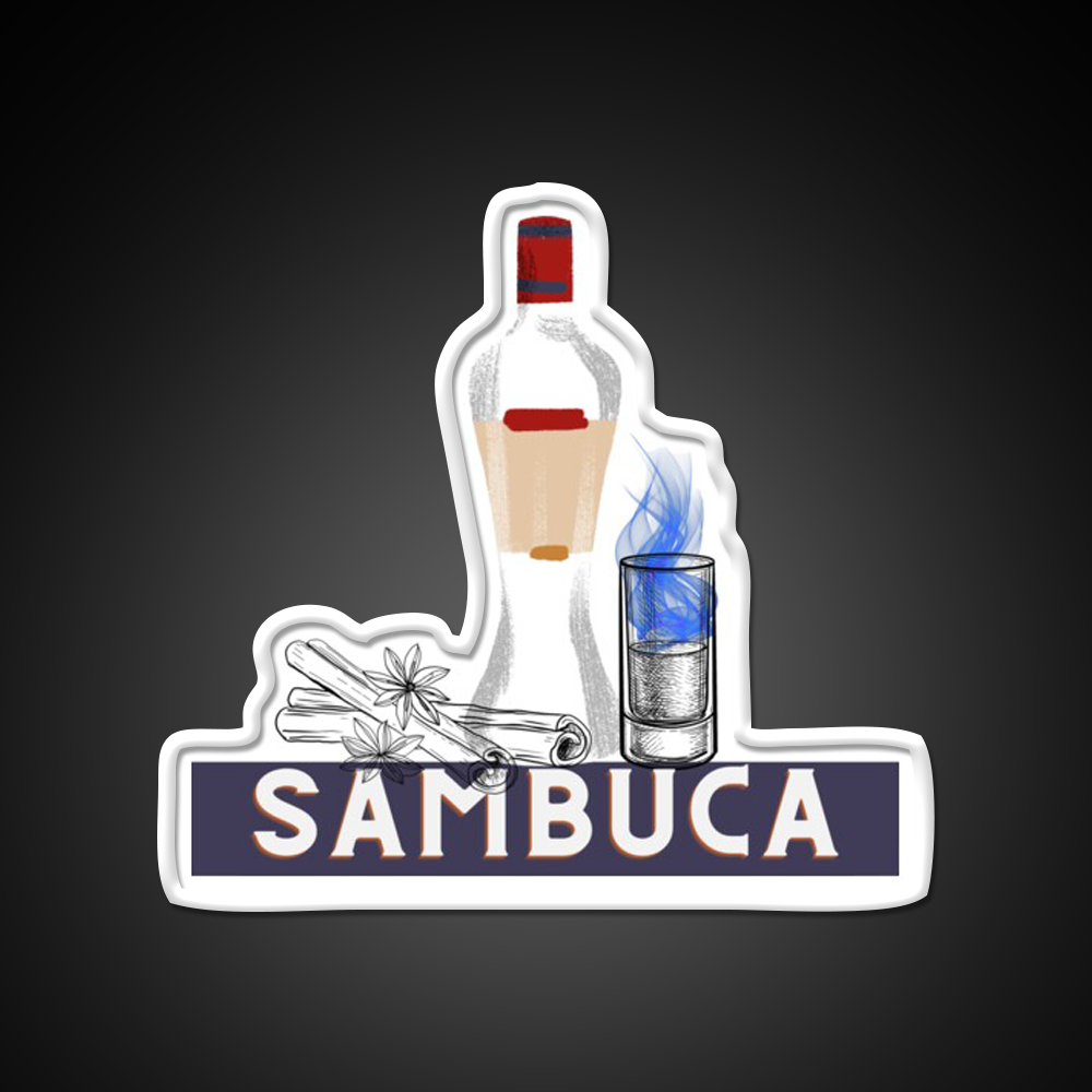Sambuca Liqueur Collection Art Print Cocktail Bar Decor Led Neon Sign Rgb Color - LED neon sign view 11