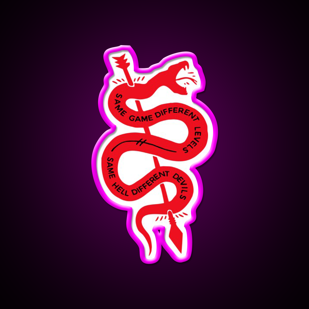 Same Game Different Levels Same Hell Devils Gym Fitness Led Neon Sign Rgb Color