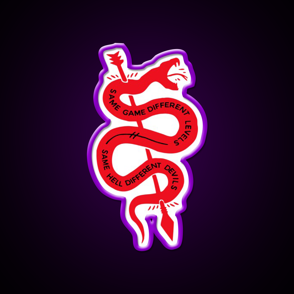 Same Game Different Levels Same Hell Devils Gym Fitness Led Neon Sign Rgb Color